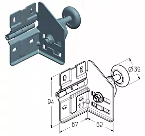 Кронштейн роликовый боковой ALUTECH RBT-210