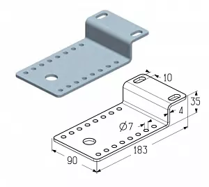 Кронштейн для демпфера ALUTECH BSB0302