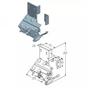 Alutech Кронштейн нижний RBI446MR