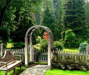 Фото садовой калитки аркой